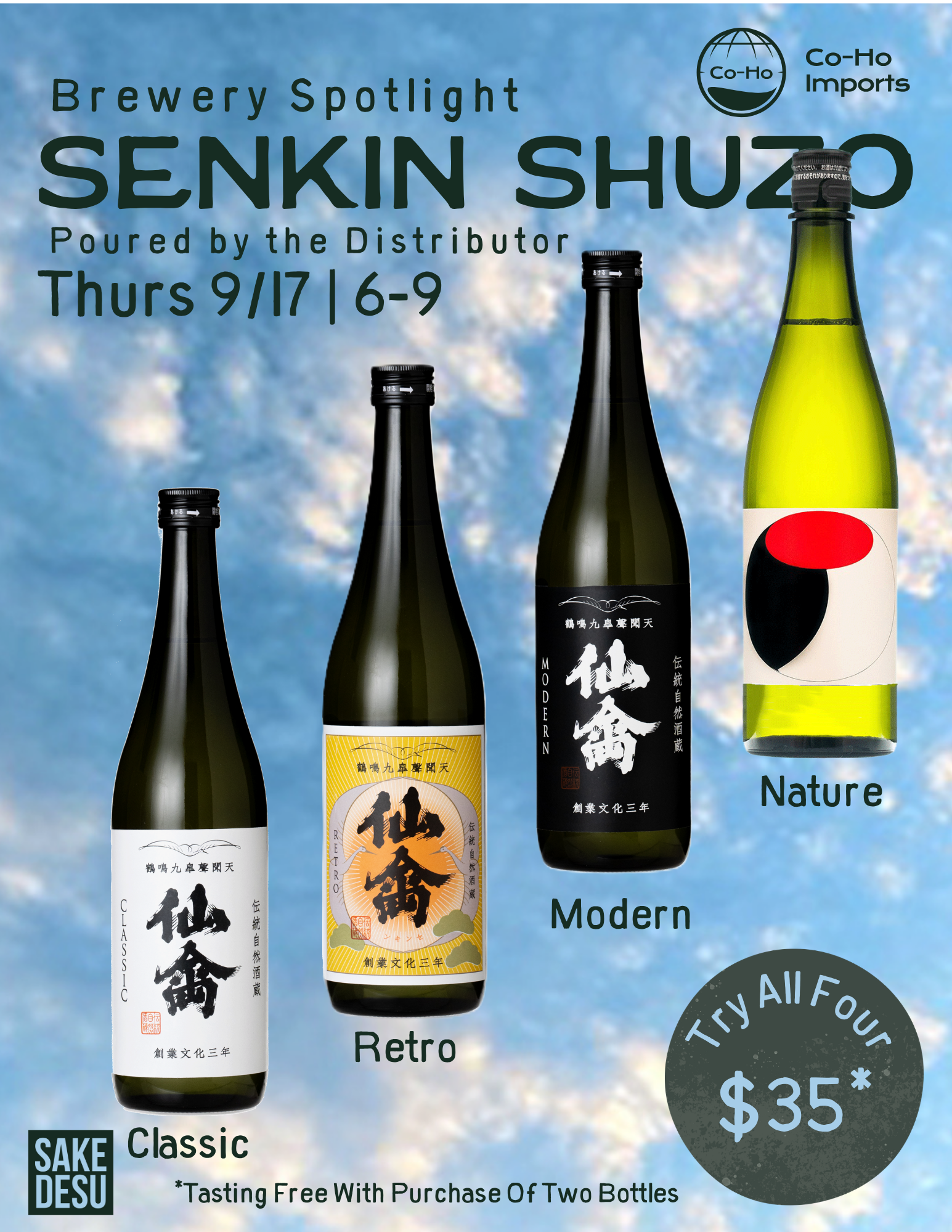 Senkin Sake Tasting