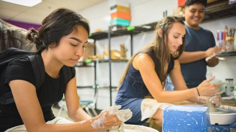 Vista Unified high schools students pottery class
