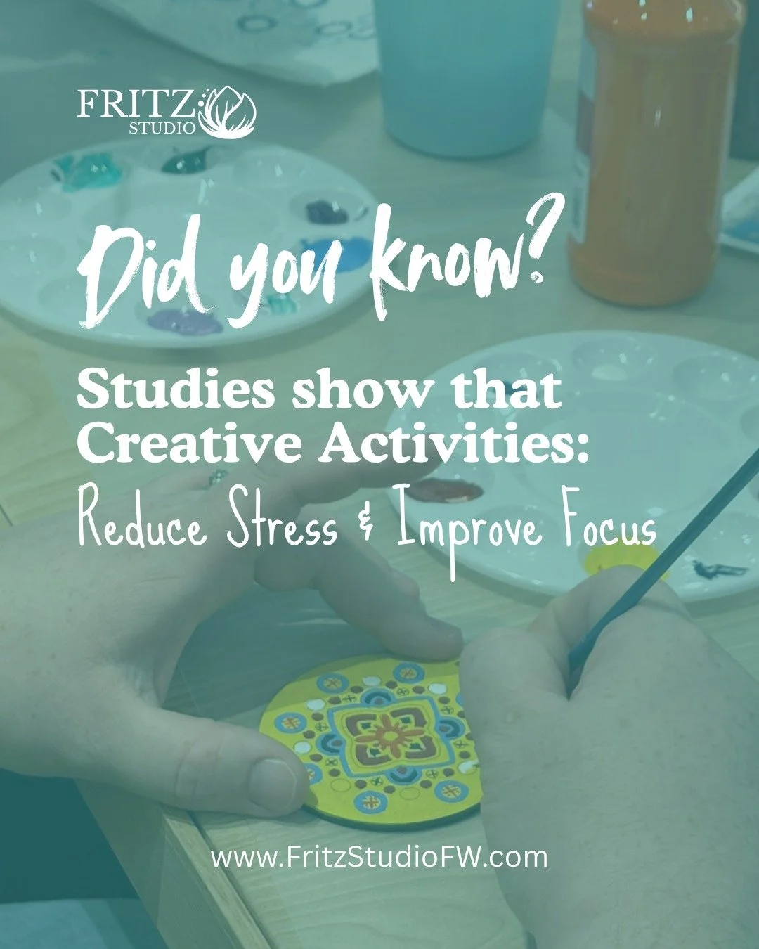 Research from Drexel University found that 75% of participants had a drop in cortisol after 45 minutes of art-making, regardless of skill level. 

When people create together, something powerful happens:
 🧘&zwj;♀️ Mindfulness grows
 🤝 Connection de