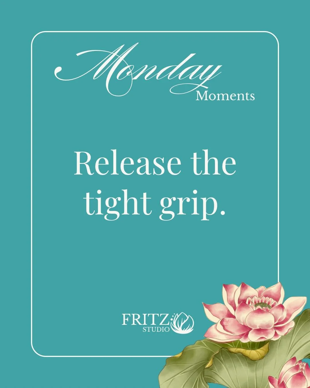 🌿 Meditative Monday &mdash; Go With the Flow

Release the tight grip.
Bend. Adjust. Flow.
Trust the current.

#MeditativeMonday #GoWithTheFlow #TrustTheProcess #GentleStrength #MindfulLiving #FritzStudioFW