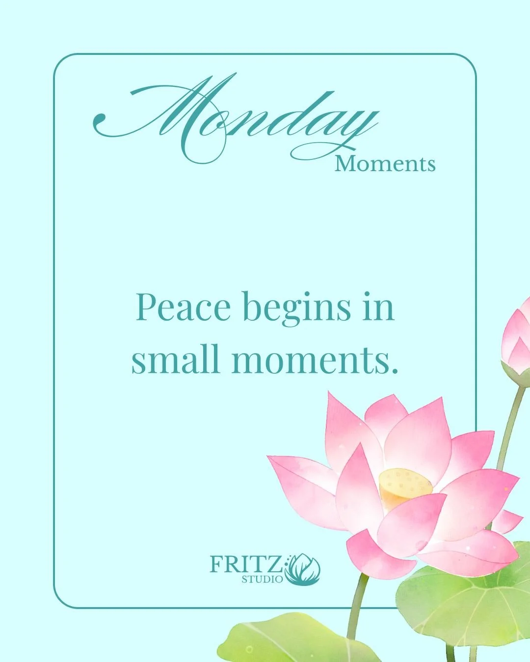 🌿 Monday Moments

Peace begins in small moments.
A pause. A kindness.
A little more understanding.

#MondayMoment #PeaceBeginsHere #Compassion #GentleLiving #FritzStudioFW 🌿