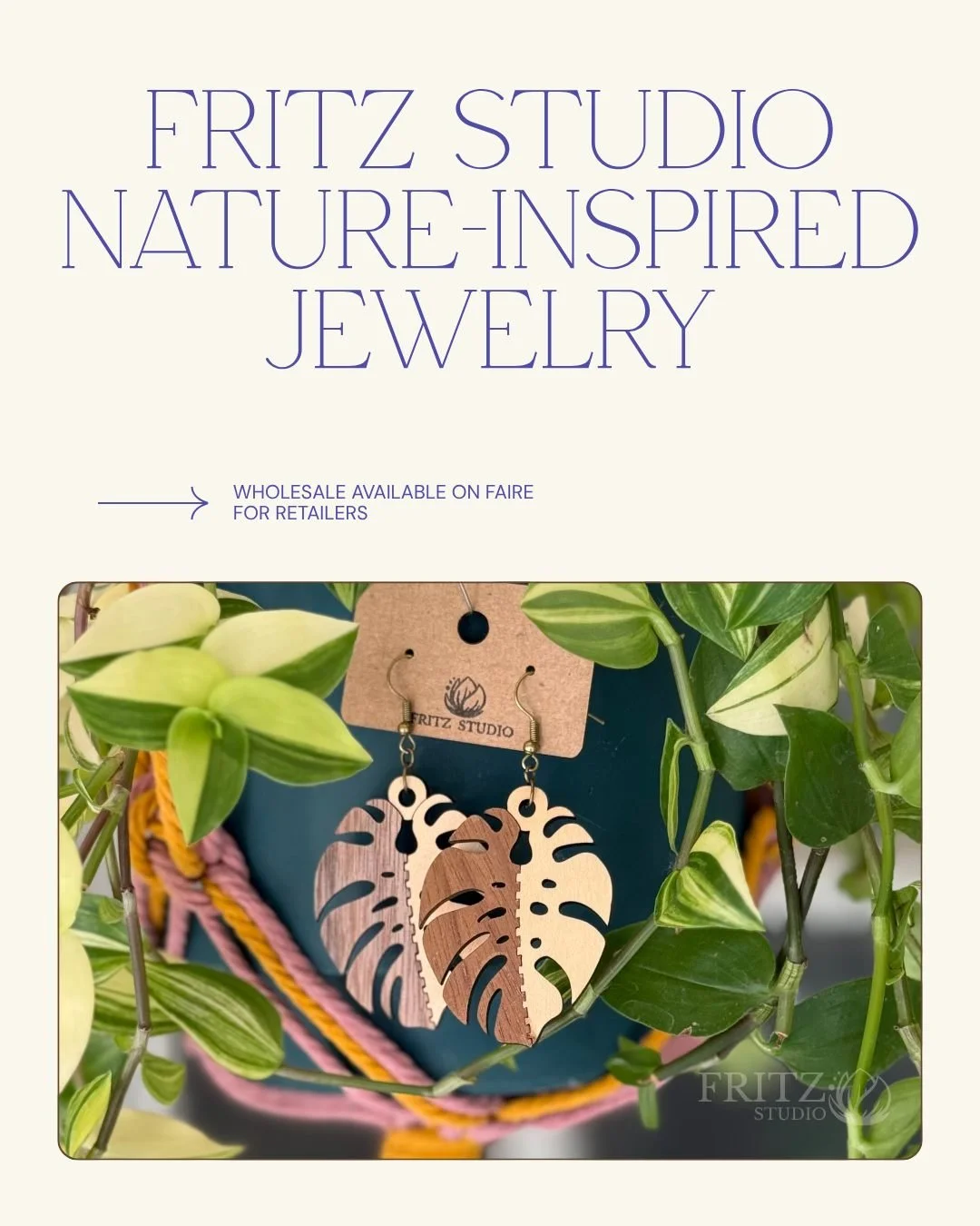 Each piece begins with a sketch, a pattern, and a moment in nature. Fritz Studio jewelry is nature inspired and mindfully made in Fort Wayne, Indiana &mdash; designed to carry a little peace with you wherever you go.

Available wholesale on @@faire_w