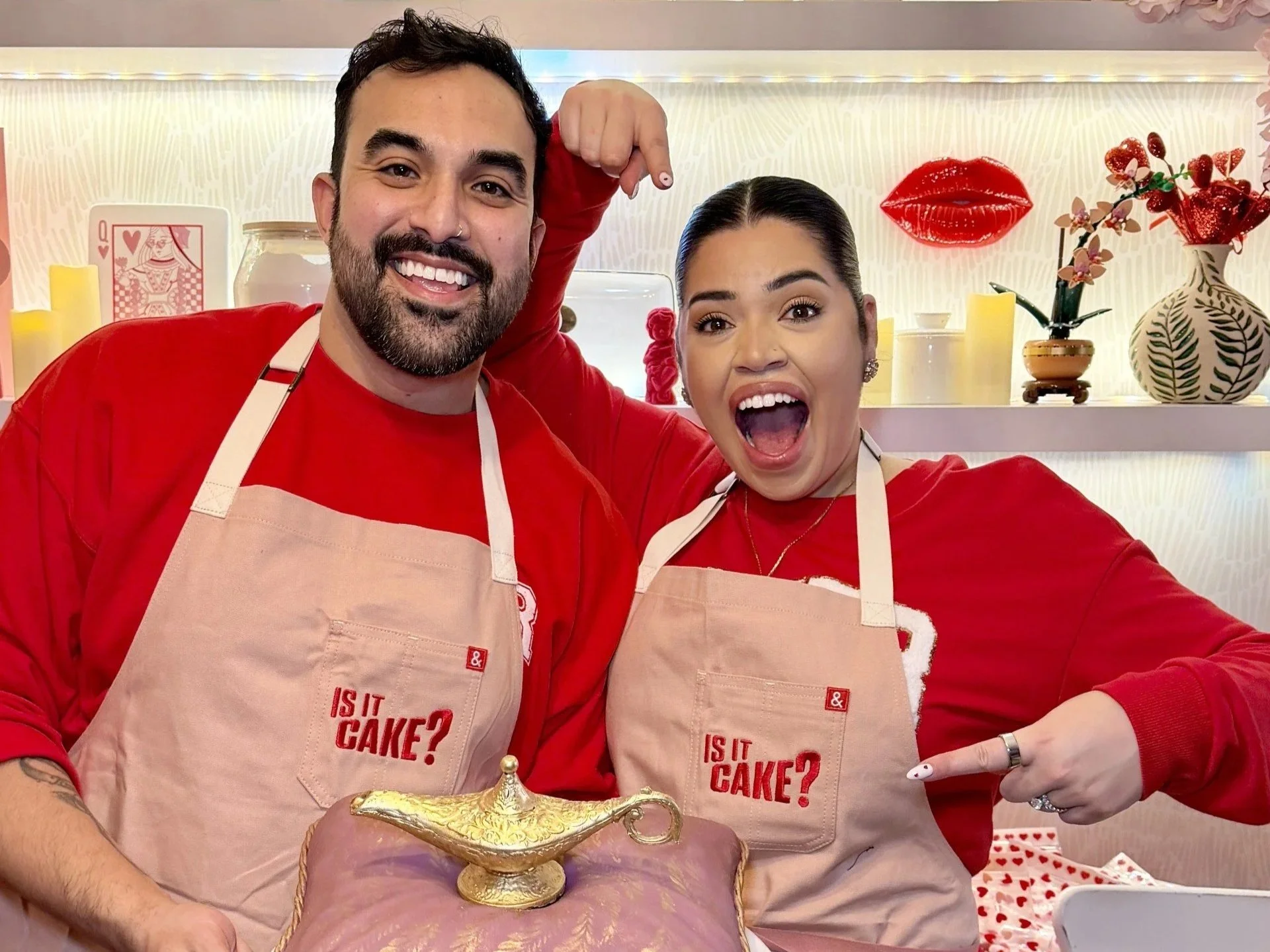 Amanda and Alex throw a launch party for family and friends for their Netflix debut on "Is It Cake."