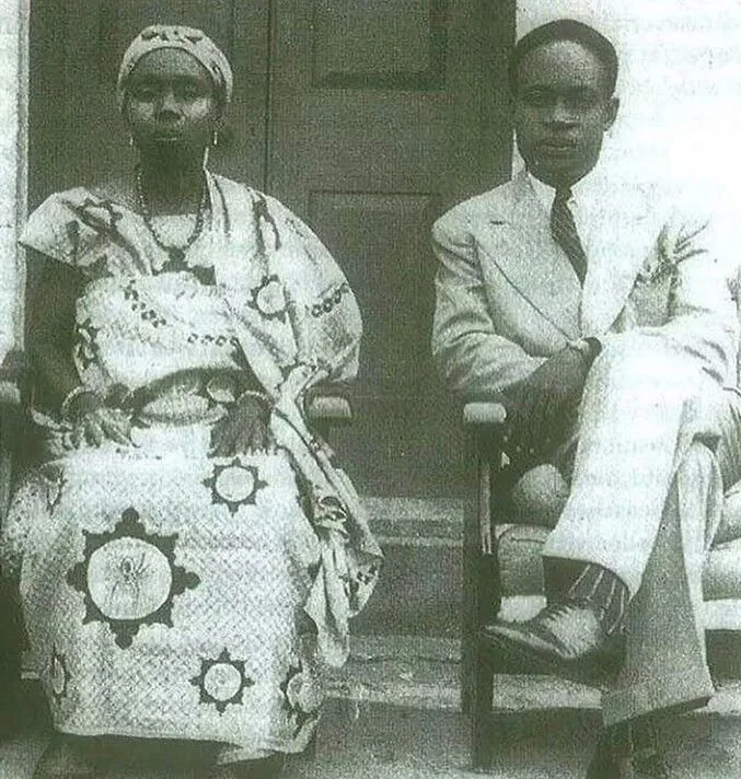 Kwame Nkrumah and his Mother.