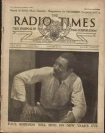 Paul Robeson on cover of BBC Radio Times, late Dec. 1933