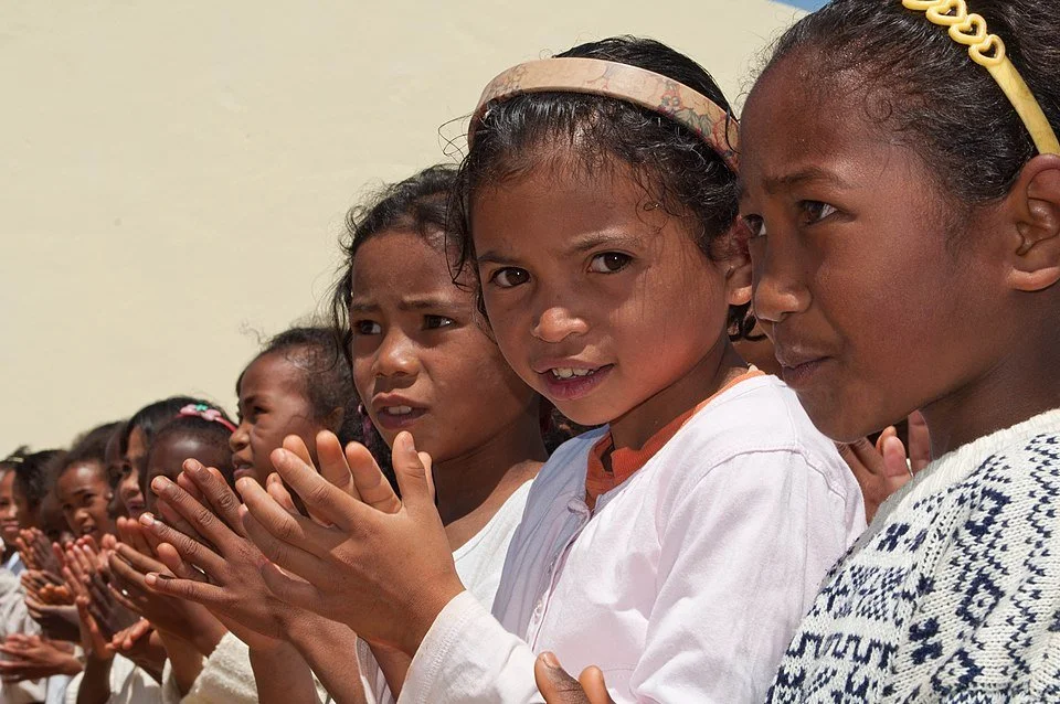 Malagasy girls Madagascar Merina.