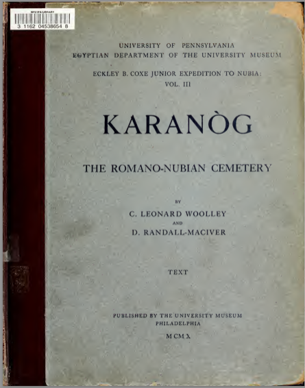 Karanog: The Romano-Nubian Cemetery 