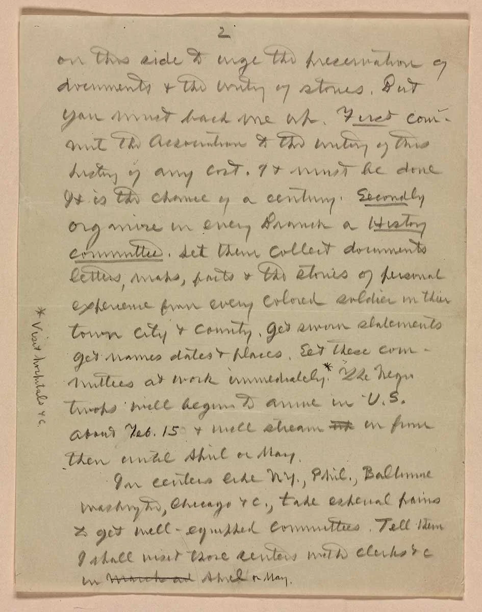 W. E. B. Du Bois to the NAACP, January 12, 1919. NAACP Papers, Manuscript Division, Library of Congress (175.00.00, 175.00.01)
