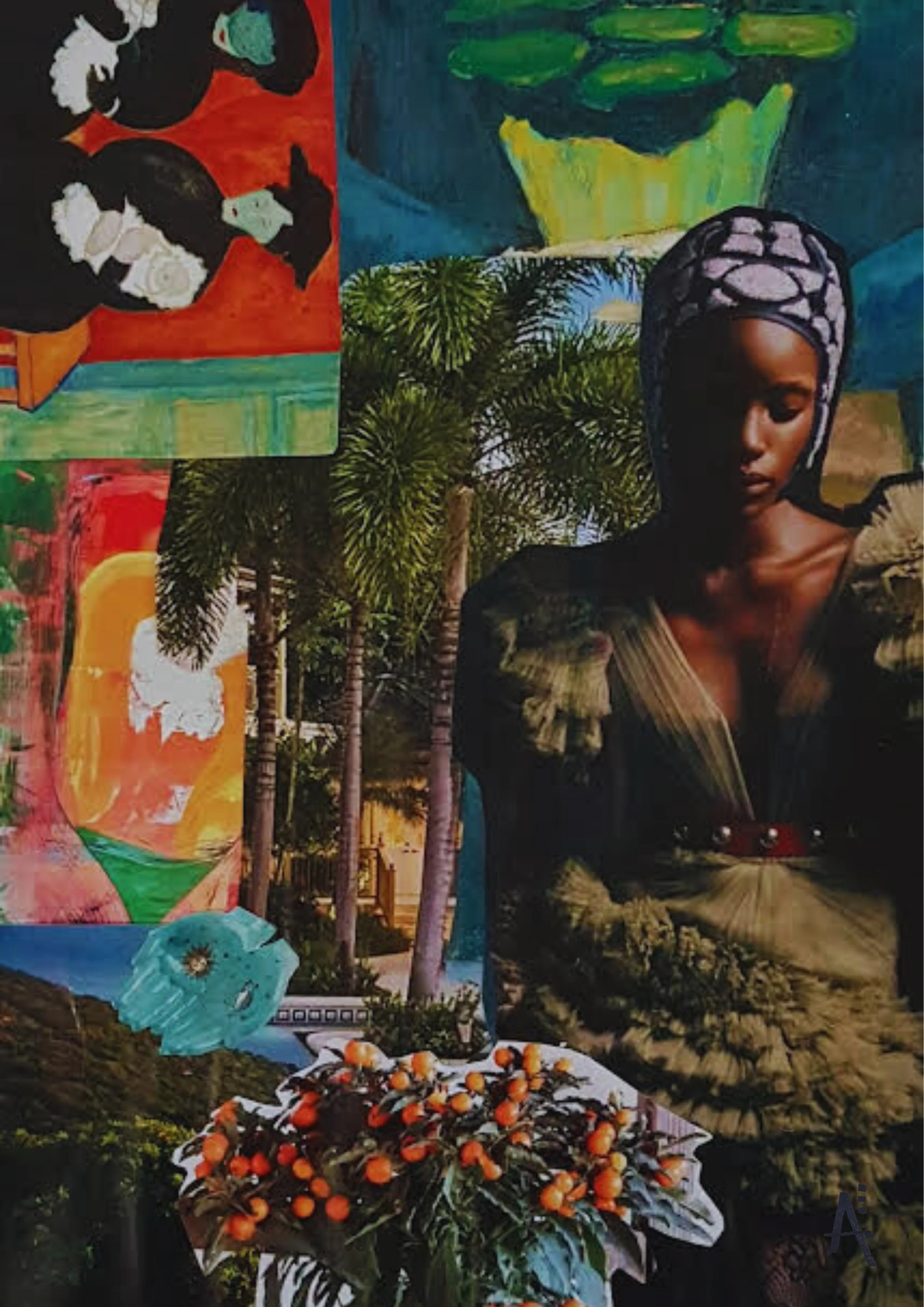 to my feelings (2022) - analogue collage.- Baaba Andrews