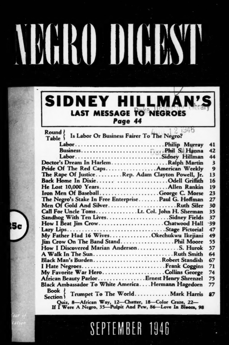Negro Digest 1946