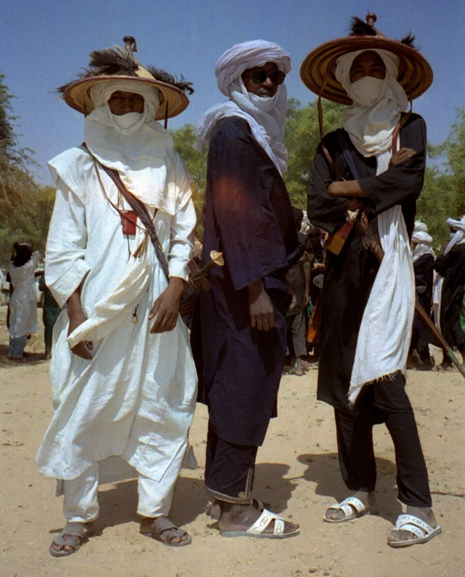 Wodaabe men. Photographed 1997 in Niger.