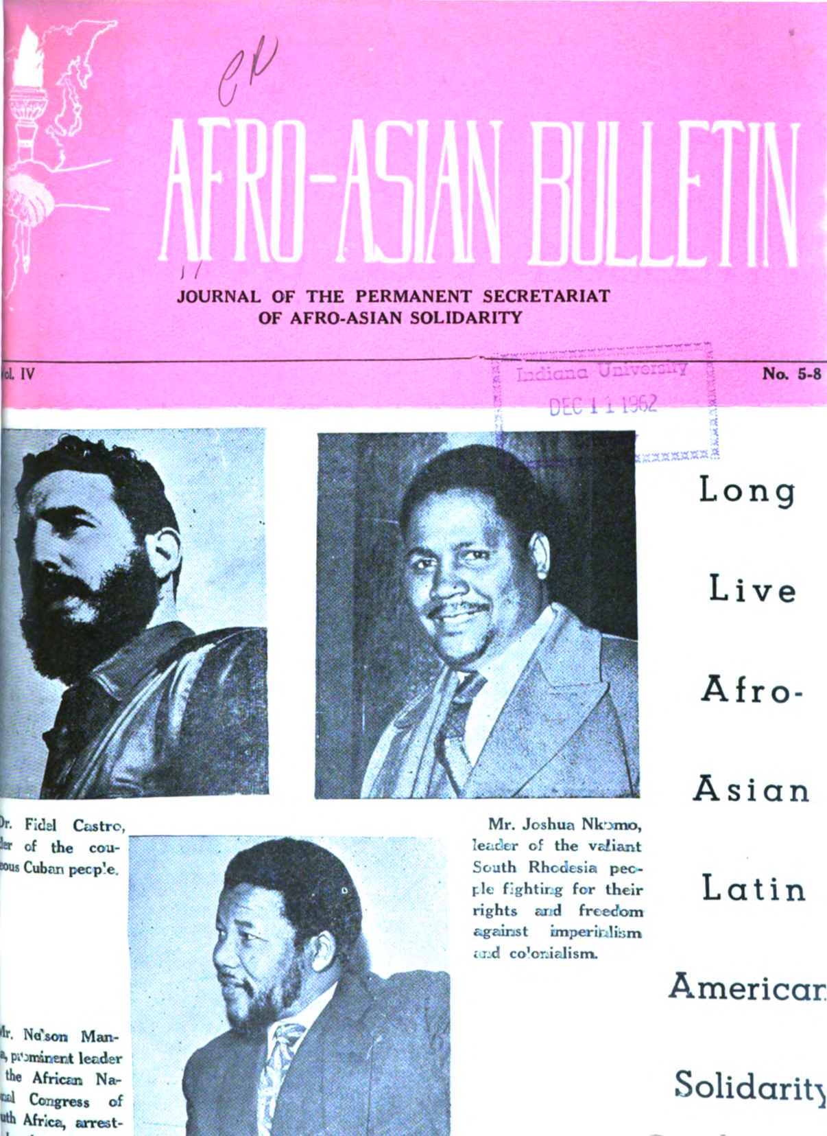 Afro-Asian Bulletin Vol. iv No.5-8