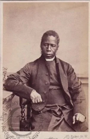 Bishop Samuel Crowther (African name was Adjai (properly Ajayi)), photographed by Ernest Edwards of London.