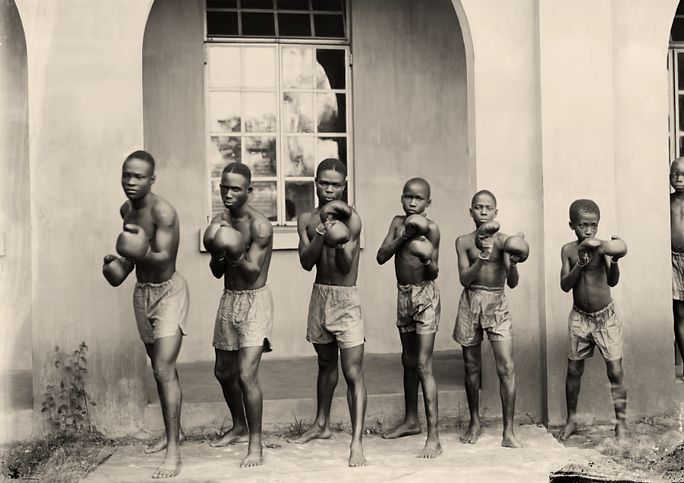 Bruce-Vanderpuije, J. K. (1933). Achimota School Boxing Club [Photograph]. Akadi Magazine. https://www.akadimagazine.com/post/photos-of-1930s-gold-coast-life-to-showcase-at-dubai-2024-exhibition