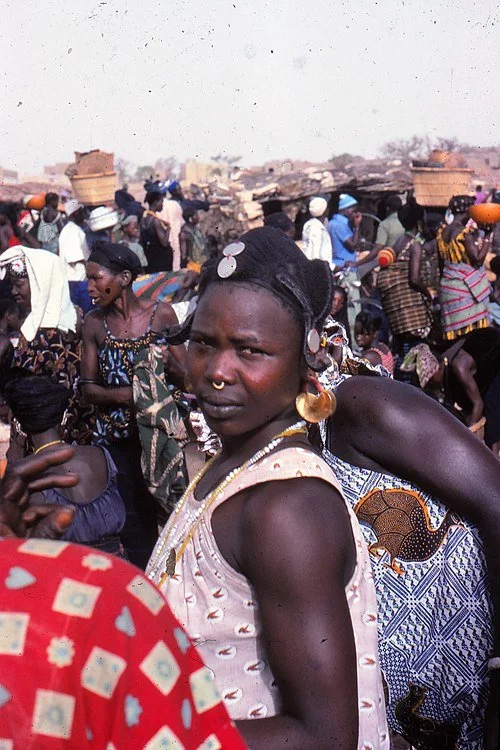 ASC_Leiden_-_W.E.A._van_Beek_Collection_-_Dogon_markets_16_-_Fulbe_woman_at_Sangha_market,_Mali_1992_(cropped).jpg