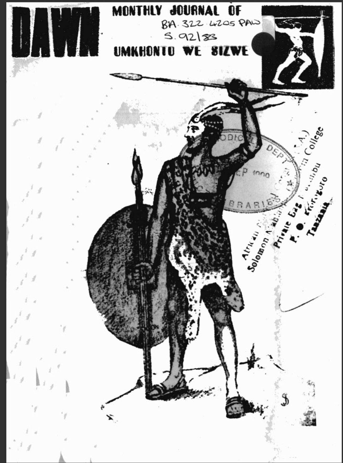 Dawn Monthly Journal Of Umkhonte we Sizwe December 1979 Vol.3 No.11