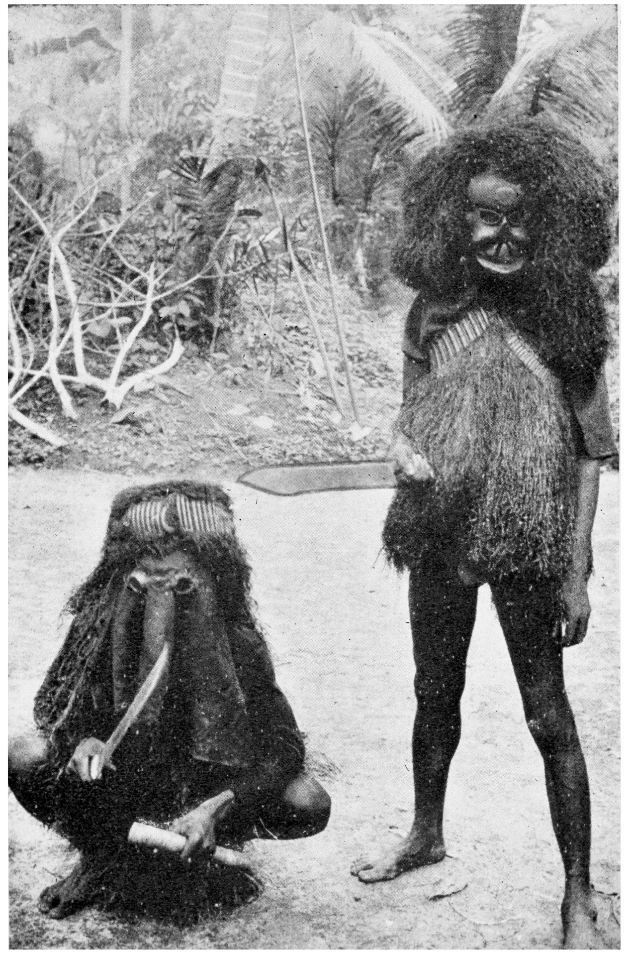 Masked Members of the Egbo Society. More dreaded even than Idiong is the great Egbo society, known in the Ibibio tribe as Akpanoyoho. It takes its name from ‘ekpe,’ the native word for the leopard or panther.
Robert L. M'Keown, 1912