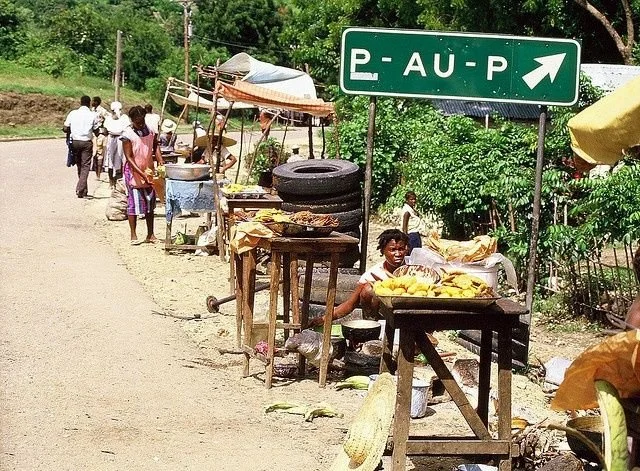 Road to Port-Au-Prince. — Source: Unknown
