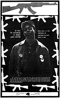 POLICE BRUTALITY, c1968.
'He was the beginning, Lil Bobby Hutton, born April 21, 1950, murdered by Oakland Pig Dept., April 6, 1968.' Poster by the Black Panther Party, c1968.