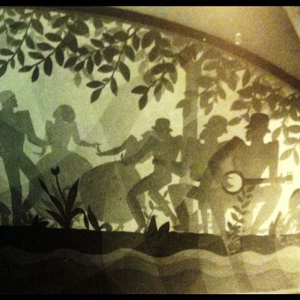 Aspects of Negro Life: Song of the Towers, 1934. This mural panel, part of Aaron Douglas’s landmark four-part series Aspects of Negro Life (1934), visualizes the Great Migration and the cultural flowering of the Harlem Renaissance. Concentric arcs of