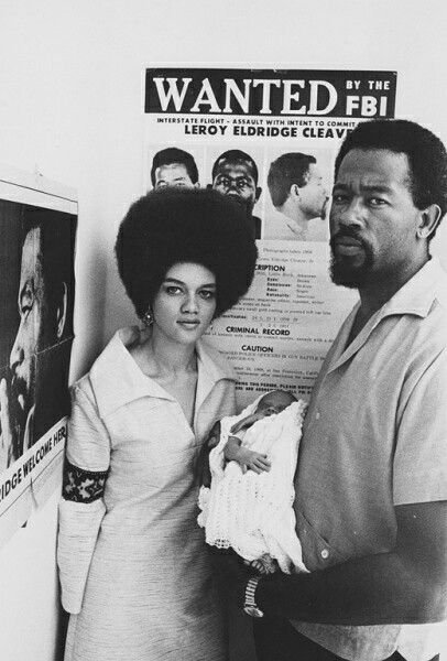 Eldridge and Kathleen Cleaver with their newborn