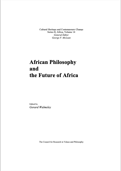Africa's Philosophy and the Future of Africa 