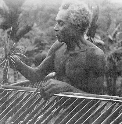 An elderly Kwaio man shaves by pulling out his whiskers with a clam shell." "The Anthropologist’s Dilemma." Expedition Magazine 14, no. 3 (March, 1972): https://www.penn.museum/sites/expedition/the-anthropologists-dilemma/