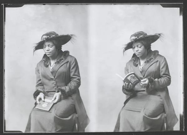 Portrait of Francis Hooks Holding Book