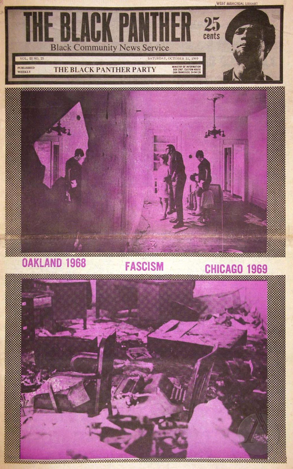 The Black Panther Black Community News Service 1969 Vol 25