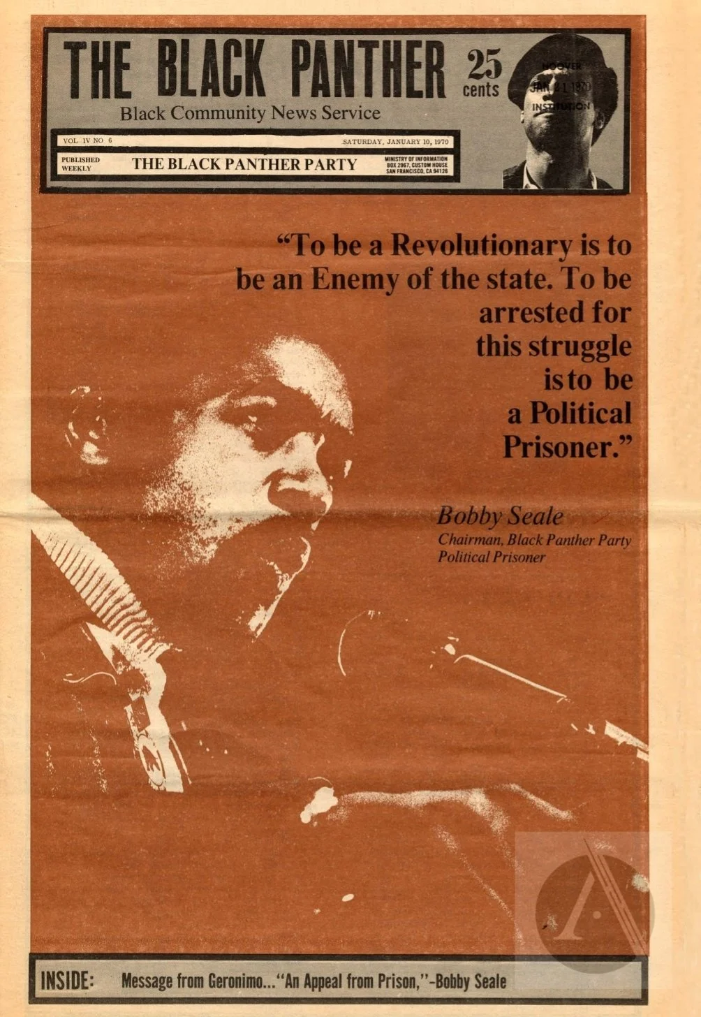 The Black Panther Black Community News Service 1970 Vol 6