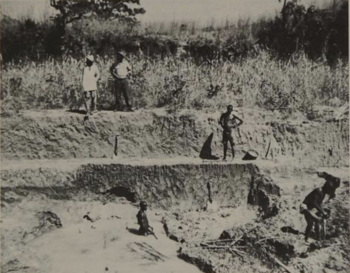 Another view of tin miners in Nok Valley. p.5 from Treasures of ancient Nigeria (1982)