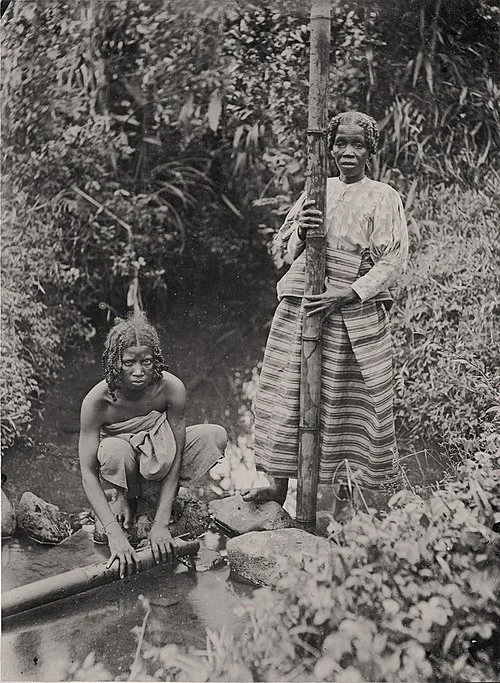 Betsimisaraka women drawing water, 1890-1910