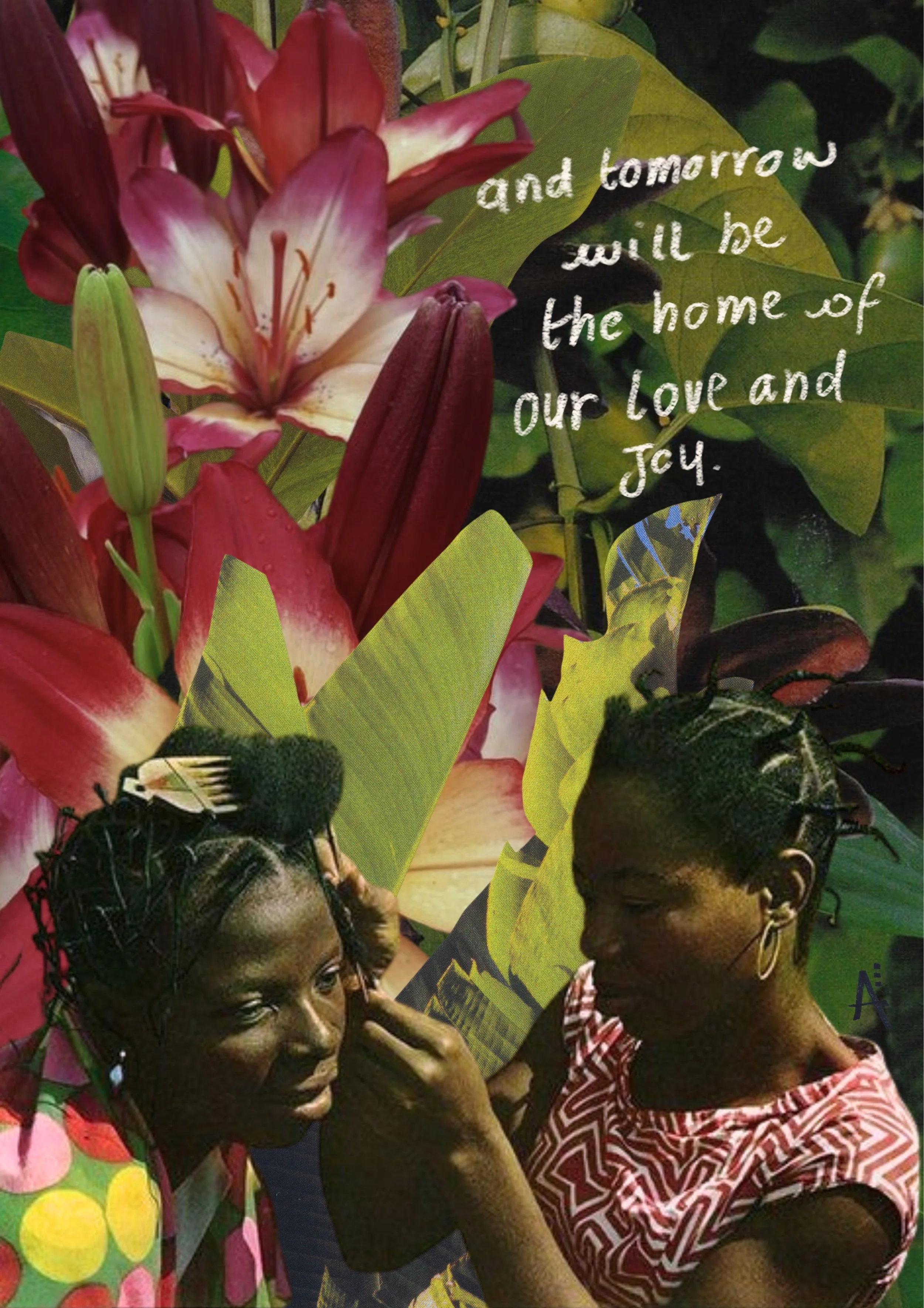 acts of tenderness (2024) - digital collage. - Baaba Andrews