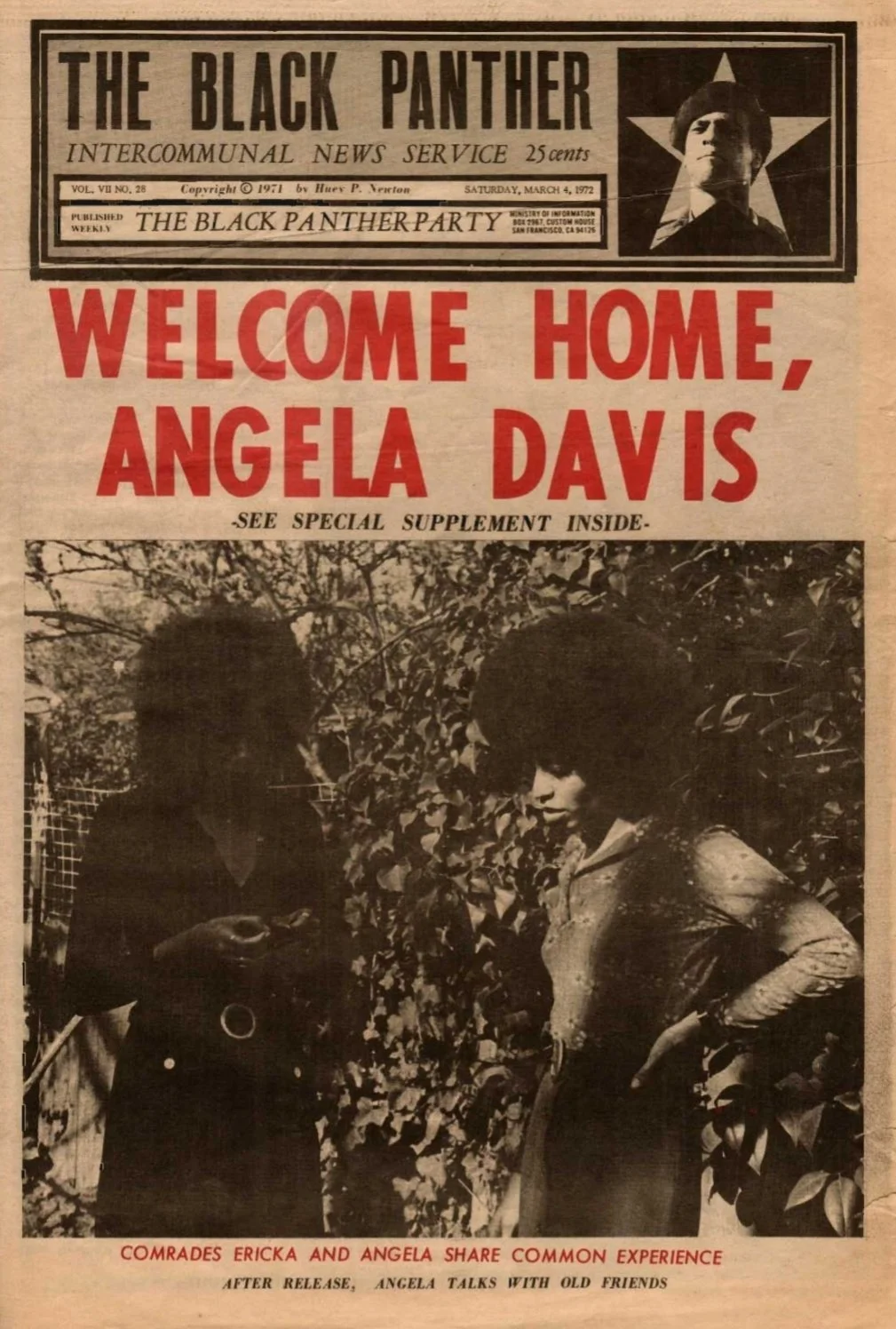 The Black Panther Black Community News Service 1972 Vol 7