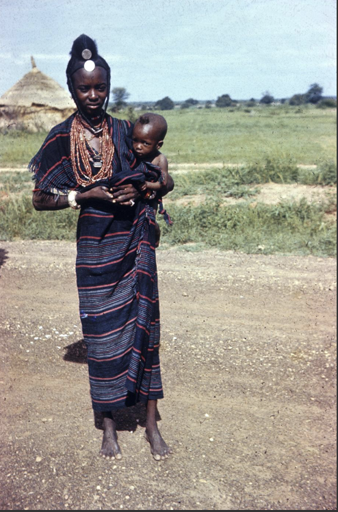 A Fulbe woman with her child in traditional best dress [Photograph]. University of Wisconsin Digital Collections. https://search.library.wisc.edu/digital/ACLXCAWWGEPISF84