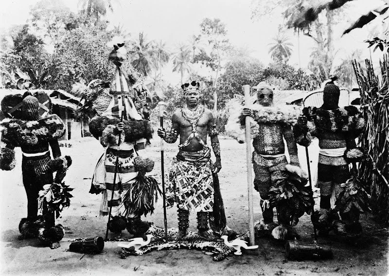 Egbo [Ekpe] men’s leopard ‘secret society’, Cross River area, southeastern Nigeria. Early 20th century. Wellcome Images.