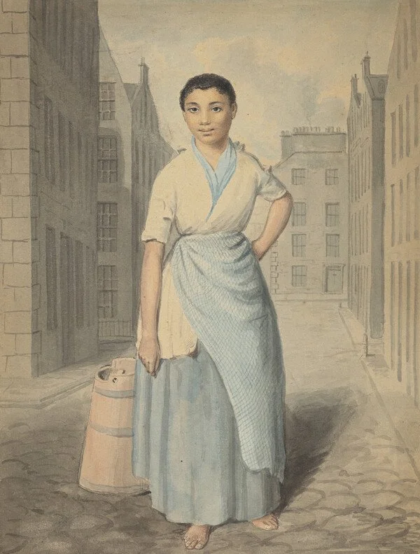 David Allan, Edinburgh Milkmaid With Butter Churn, circa 1780–90 Courtesy of the National Galleries of Scotland