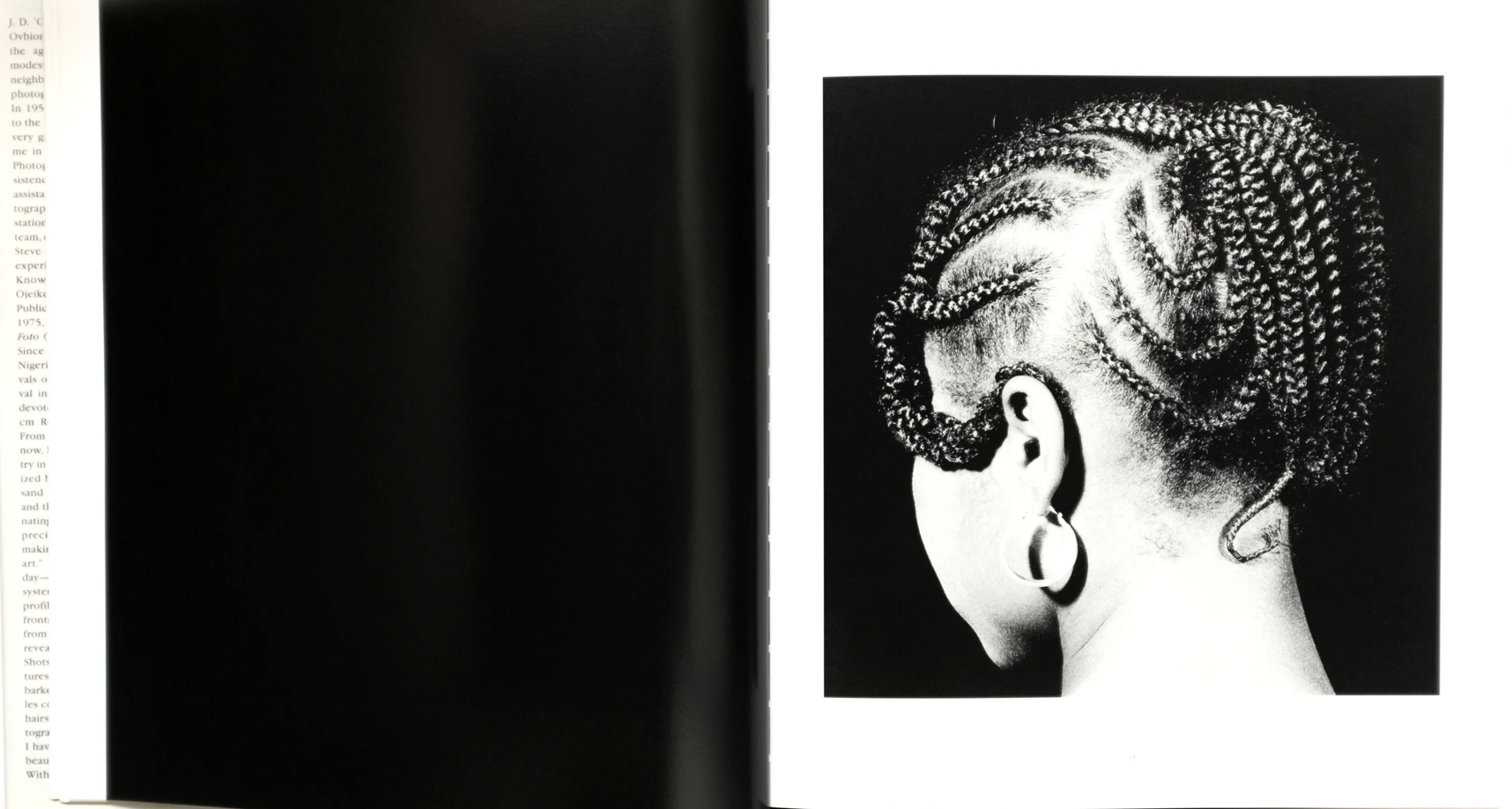 Ojeikere, J. D. ‘O. (2000). Photographs [Hair sculpture, Nigeria]. Design by Studio Ackermann (M. Bücher, T. Pfister, S. Moos, T. Schalow, & O. Ferner); text by A. Magnin.