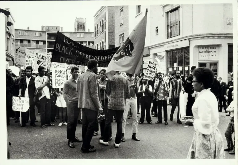 Black Panther Movement at the Mangrove demonstration in 1970 [Photo courtesy of National Archives UK]
