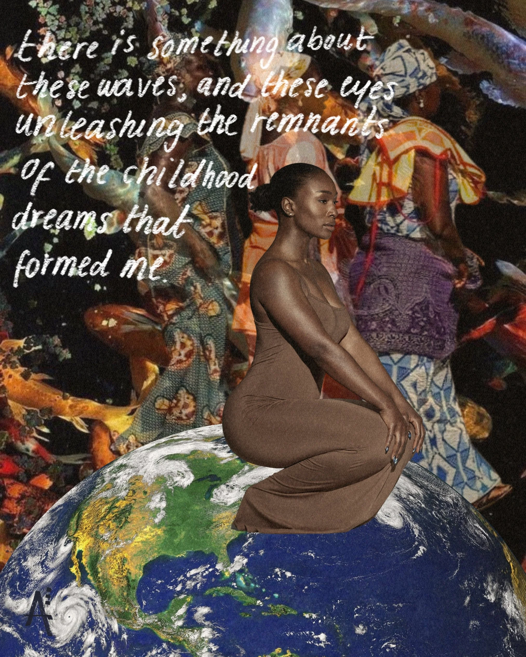 into something that shines (2024) - digital collage. - Baaba Andrews