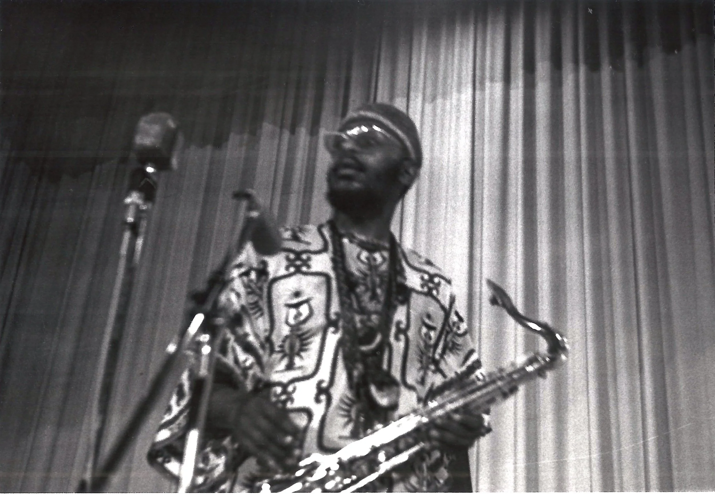 Free Jazz pioneer Archie Shepp on stage at the First Pan-African Cultural Festival (Algiers, 1969). Photo Luc-Daniel Dupire / PANAFEST Archive.