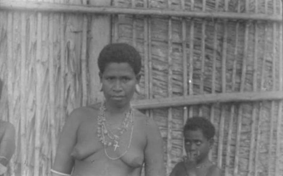 Residents of Kira Kira. Photographed by James L.O. Tedder in 1958. Sourced from the Pacific Manuscript Bureau.