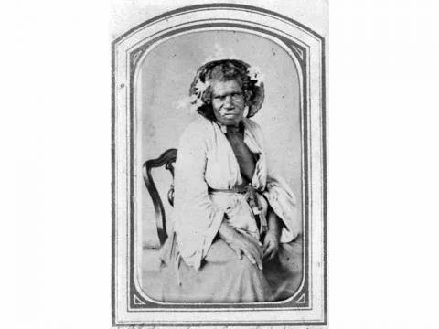 Studio portrait of Biddy of Maitland, ca. 1875