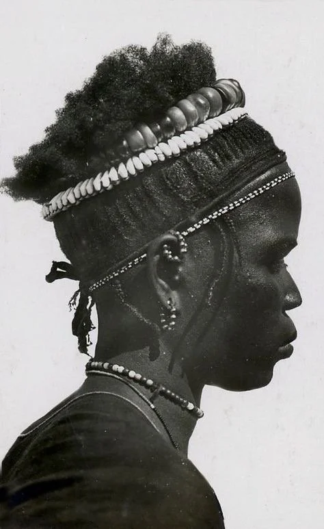 Portrait of a Toucouleur, Fula woman, 1910. 
