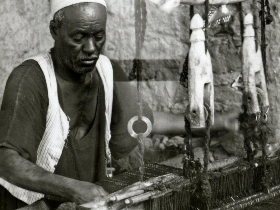 Nubian Man Weaving. Source: Photographs by Abdel-Fattah Eid, The Cairo Review of Global Affairs.