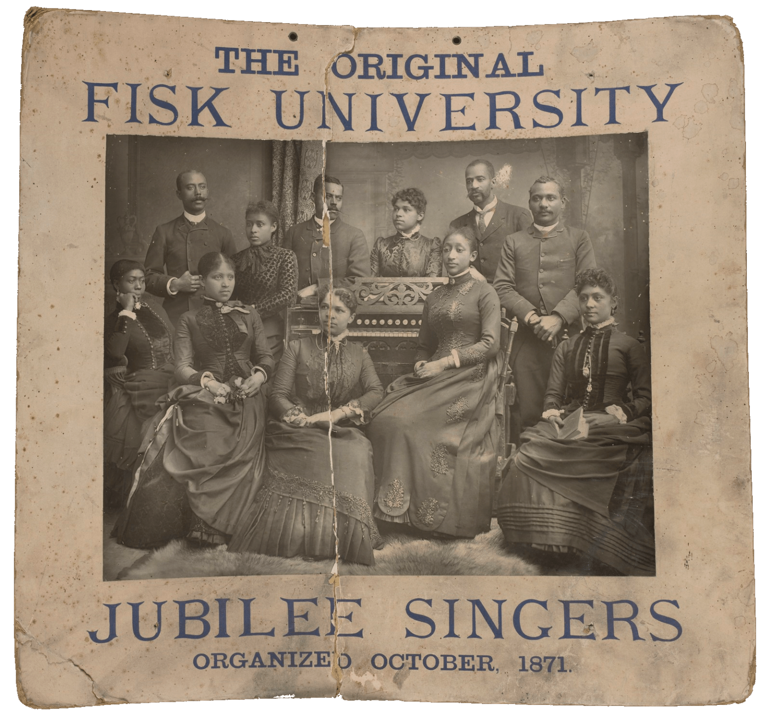 “The original Fisk University Jubilee Singers, organized October 1871,” source: State Library Victoria (Australia)