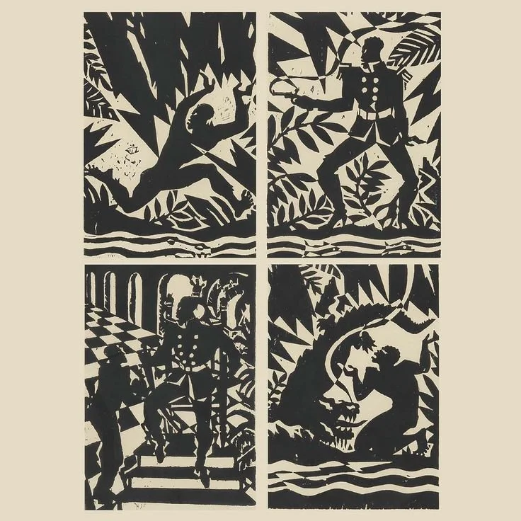 Emperor Jones, 1926.

This multi-panel composition was created as an illustration for Eugene O’Neill’s play The Emperor Jones. 

Douglas, A. (1926). Emperor Jones [Illustration].