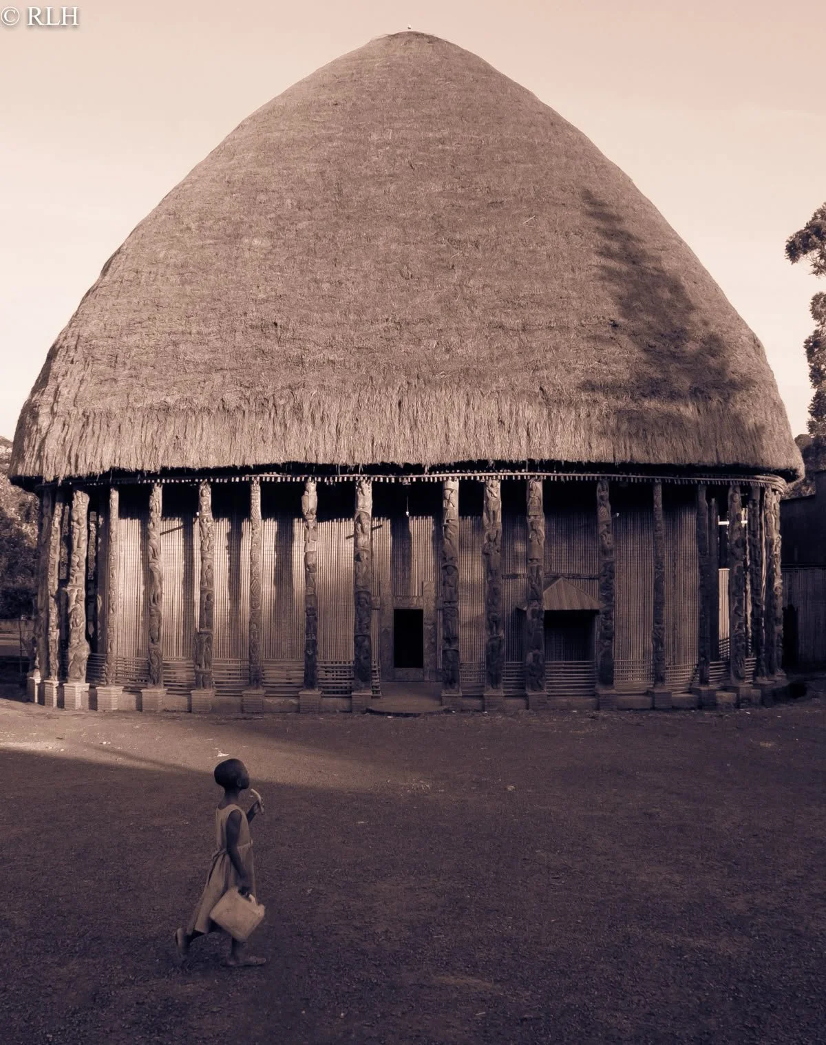 "Nemo", the main hut at the Bandjoun Chiefdom in the West Region of Cameroon. The Bandjoun Chiefdom is one of the largest traditional chiefdoms of the Bamiléké people.