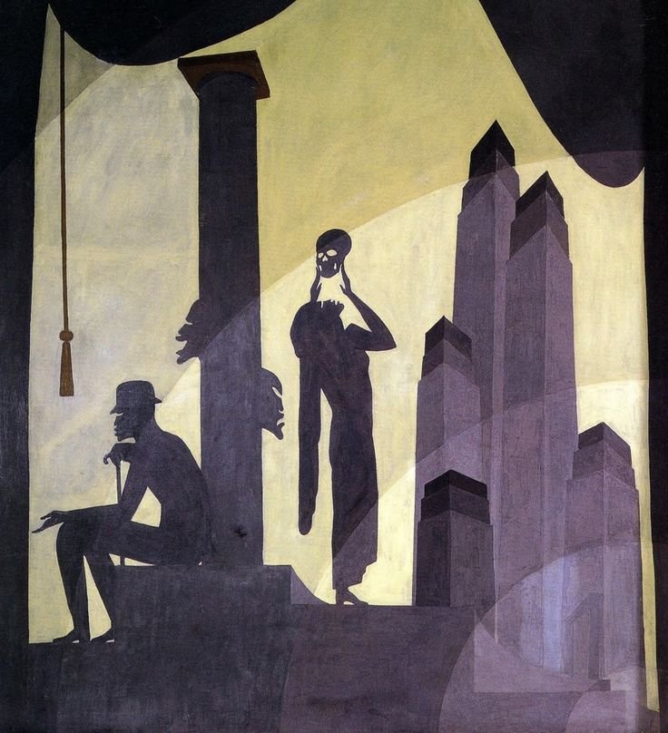 Illustration from God’s Trombones: Seven Negro Sermons in Verse, 1927.

Created in 1927 for James Weldon Johnson’s God’s Trombones: Seven Negro Sermons in Verse, this illustration exemplifies Aaron Douglas’s early mature Harlem Renaissance style. Thr