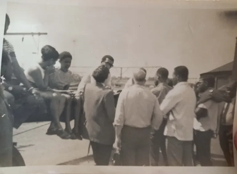 Sam Sagay speaking to an audience in London in the 1960s [Photo courtesy of Sam Sagay]